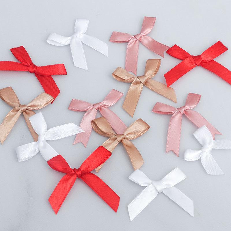 Supply 1Cm Hand-Beaten Polyester Bow Diy Clothing Accessories Happy Candy Box Accessories