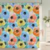 Beautiful Flower Shower Curtains Watercolor Flowers Floral Home Decoration Curtain for Bathroom Polyester Fabric Bath Curtain