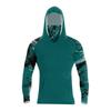 Lightweight Hooded Sun Protection Shirt Long Sleeve Rash Guard Top with Face Cover for Outdoor Activities UV Blocking Breathable Quick Dry