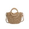 Woven straw bag women's 2025 new niche design high-end messenger bag seaside popular portable tote bag