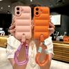 Applicable To iPhone17ProMax Mobile Phone Case Apple 16 Liquid Down Jacket 15PRO Hand Rope Anti-drop Protective Case
