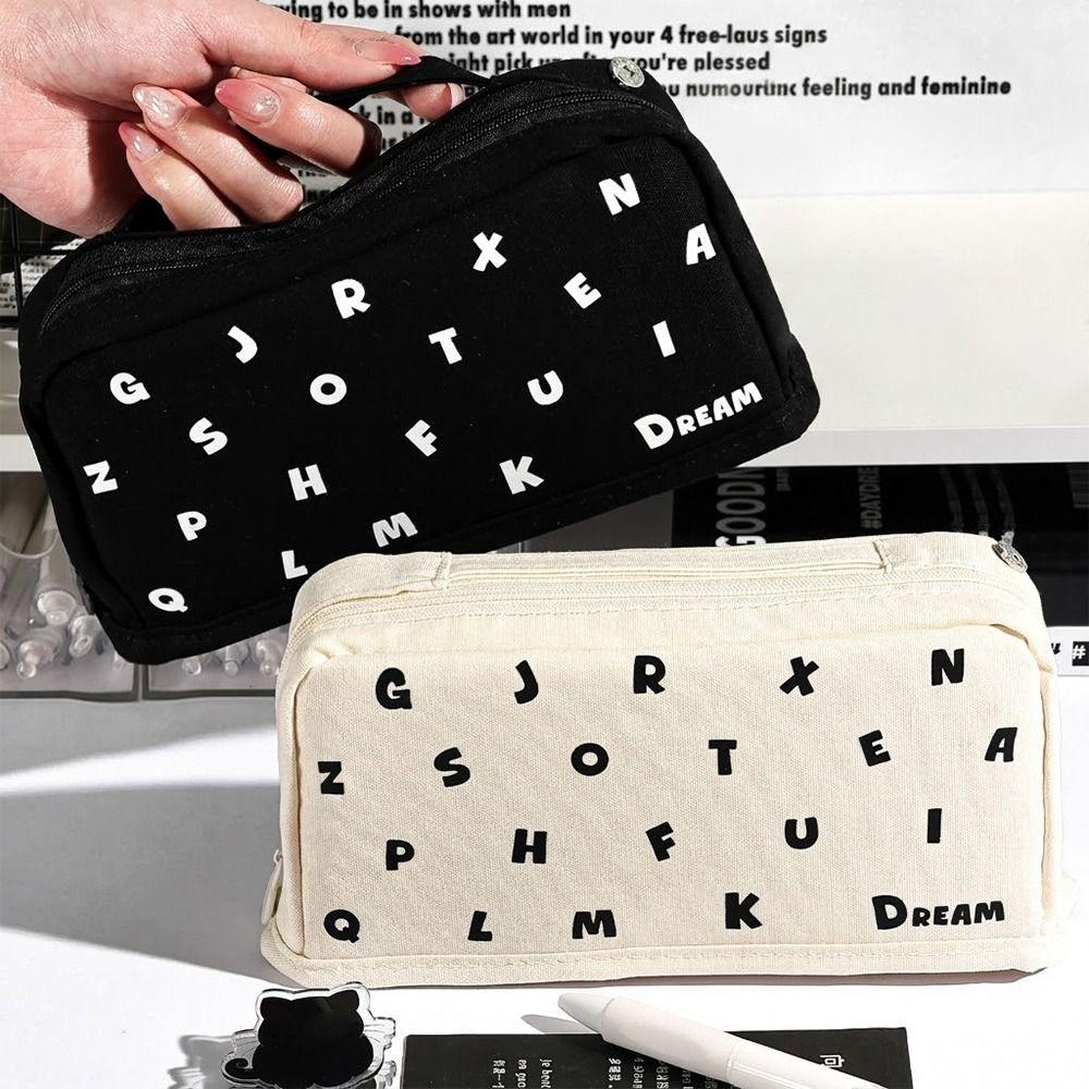Large Capacity Pencil Case Standing Stationery Organizer Portable Pen Bag  Students