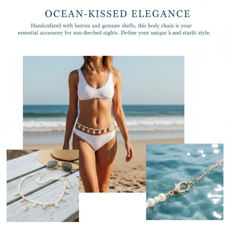 Bohemian Pearl Belly Chain Beach Waist Chain For Women Summer Beach Outfit Jewelry Accessory