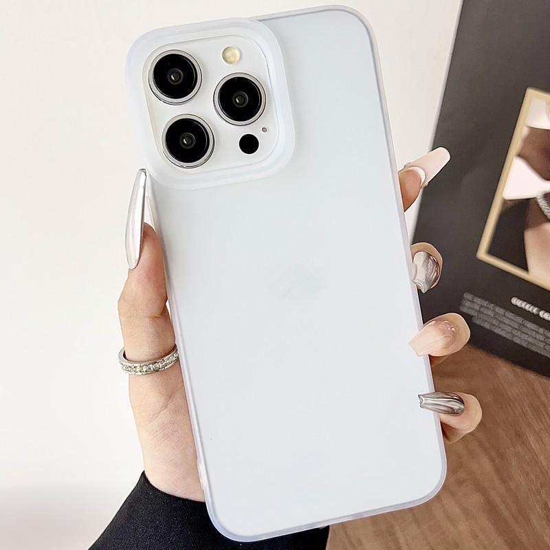 Frosted Large Hole Transparent Silicone Case for iPhone 11 to 17