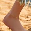 Gold Plated Multi-Color CZ Charm Anklet With Extension Chain