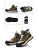 High-Top Safety Shoes with Rotating Button, Anti-Smash, Anti-Puncture, Wear-Resistant, No-Tie Laces