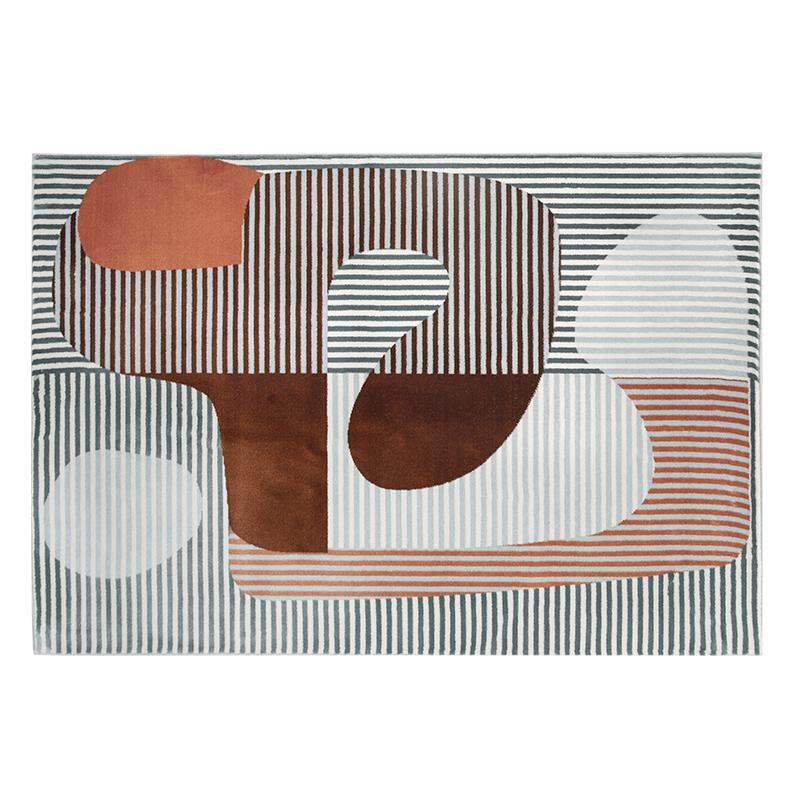 

Home Plush Washable Mat Modern Minimalist Carpets for Living Room Fluffy Soft Lounge Rug Nordic Bedroom Decor Geometric Carpet 80*120cm