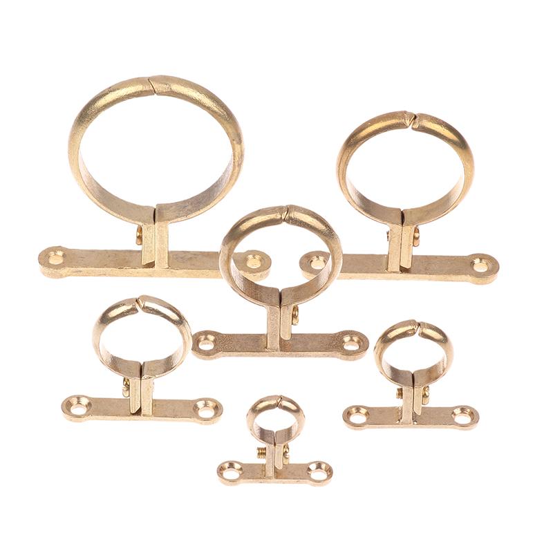 Passend für 15 22 28 35 42 54 mm Außendurchmesser Messingrohrschelle Wandmontierte Rohrunterstützung Halterung Schelle Unterstützung Feste Sanitärinstallation Wasser mit Basis