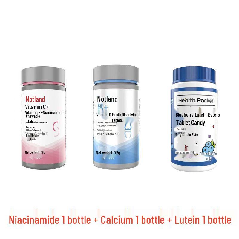 Nott.Land Niacinamide, Calcium VD & Lutein Vitamins for Teens & Adults - Official Product