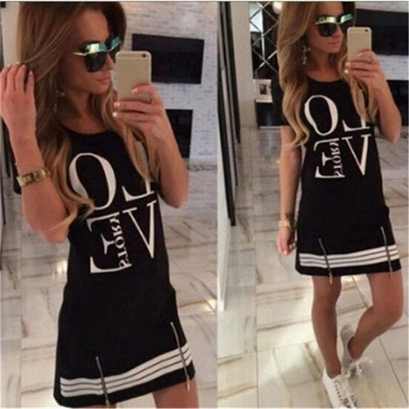 T-shirt One Piece Casual Short Dress 