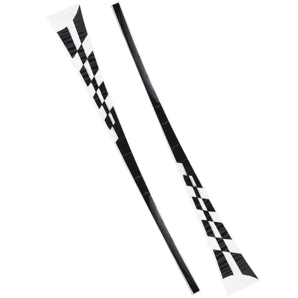 Черные Гоночные Клетчатые Флаги Боковые Полосы Наклейки 25*200см Самоклеящееся Украшение Гоночные Аксессуары Виниловый Материал