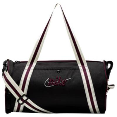 Nike Heritage Återvunnen Polyester Material Bärbar Enaxlad Axelväska Crossbody Gymväska Stor Unisex Svart & Röd Vardaglig dr6261-011