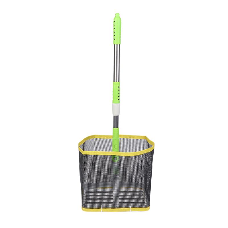 Portable 180 Degree Angle Adjustable Square Ping Pong Ball Picker Telescopic Stainless Steel Table Tennis Ball Catcher