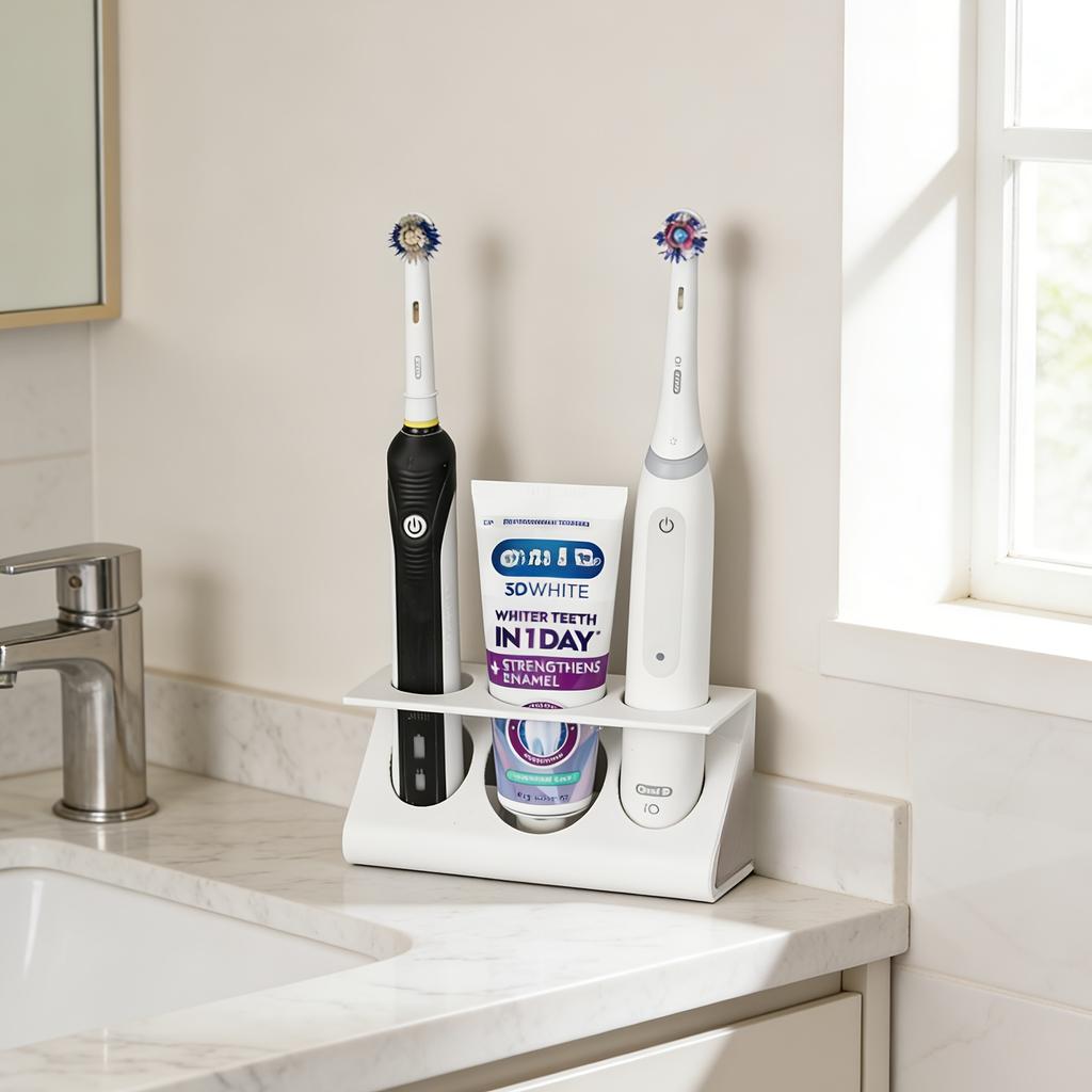 with3Electric toothbrush and toothpaste storage rack with a storage slot Bathroom Storage Rack Washbasin storage rack Shaver storage rack