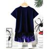 Set di abbigliamento stampato in 3D per ragazzi, set a maniche corte per bambini Versatile per le attività quotidiane all'aperto