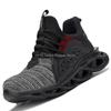 Fashion Ligthweight Safety Shoes Men Mesh Breathable Work Shoes Anti-smash Puncture Proof Work Safety Boots Man Steel Toe Sneaker Male