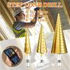 3Pcs HSS Sheet Metal Tools Drill 4-12/20/32mm Hex Titanium Step Cone Car Repair