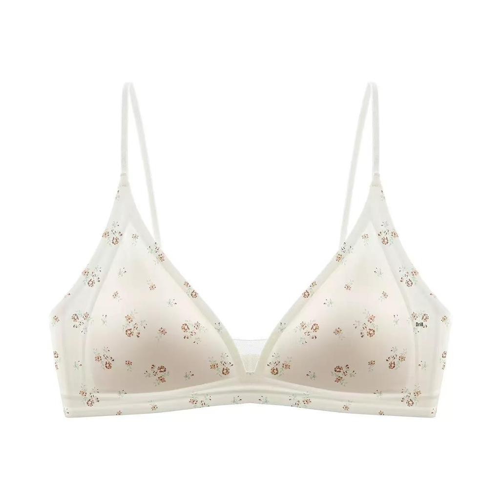French Triangle Cup Bra for Large Busts - Minimizing, Thin, Breathable Straps, Ideal for Camisole Dresses.