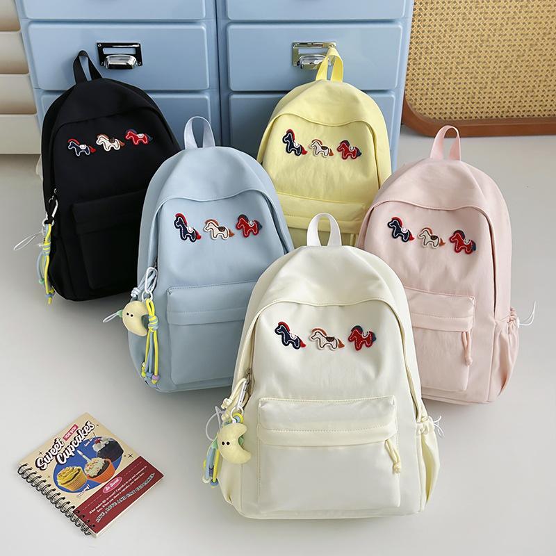 Schoolbag new ins sweet wind cartoon pony backpack versatile girl backpack junior high school student large capacity schoolbag