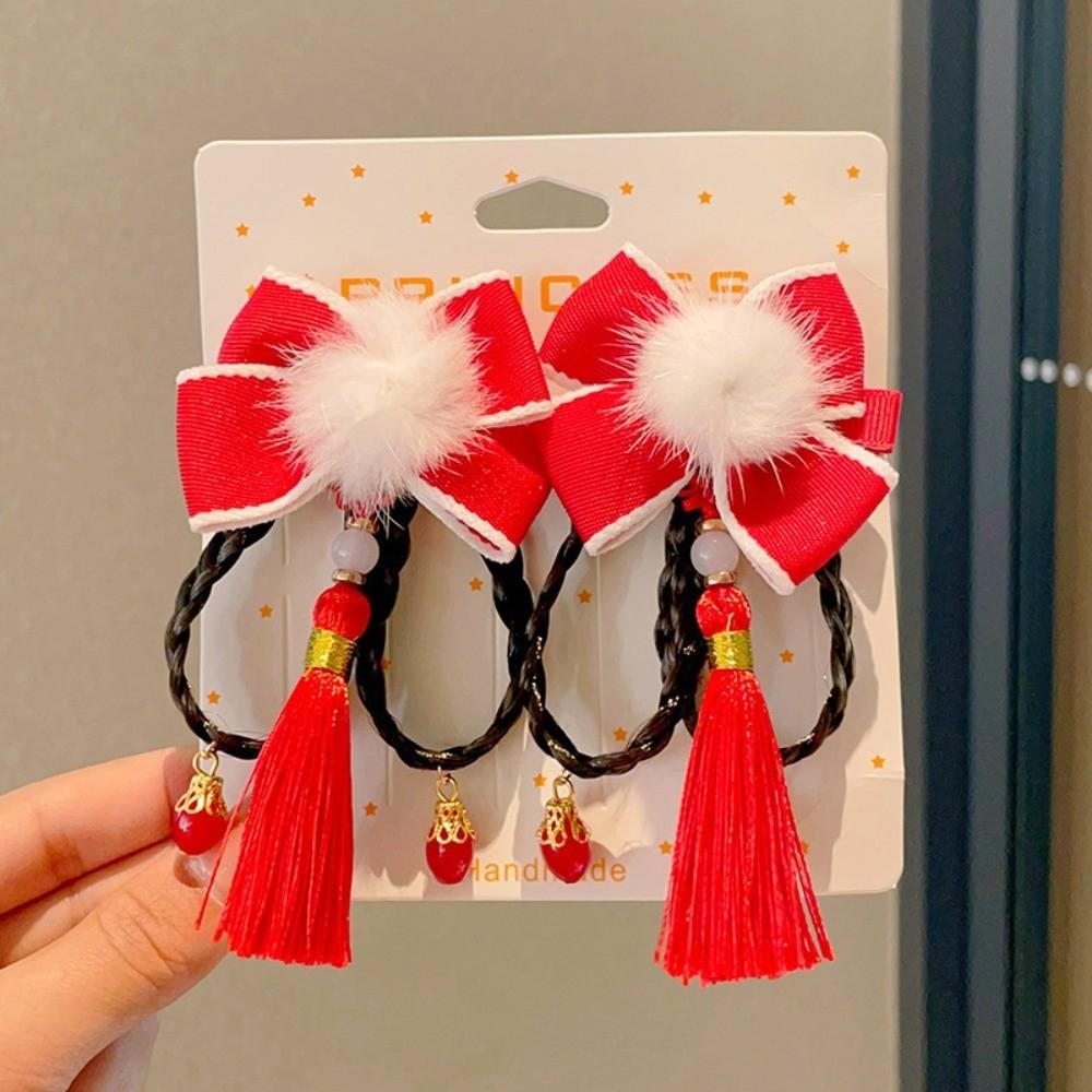 Tassels Japanese Kimono Headwear Bow New Year Bow Hairpin Chinese Tassel Fan Hairpin  Decorations