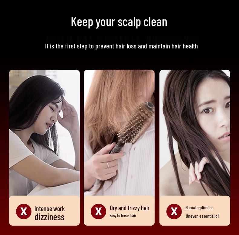 Electric Scalp Massager Comb with Red Light for Hair Growth and Care