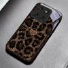 Leopard Print Love Black Glass Phone Case For Motorola Moto Edge 70 60 Fusion 50 Ultra 40Neo 30 Pro 20Lite 60s 50 Neo Back Cover