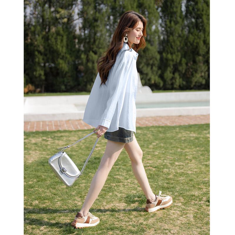 MOKANA Women's Elegant Lightweight Long Sleeve Shirt