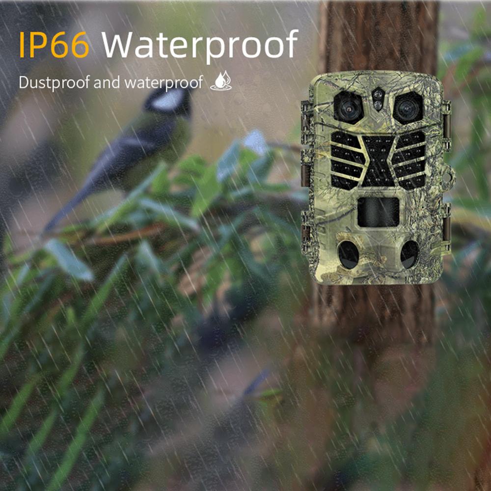 Wildkameras mit Nachtsicht, bewegungsaktiviert, wasserdicht, 4K-Wildkamera 48MP Wildtiere