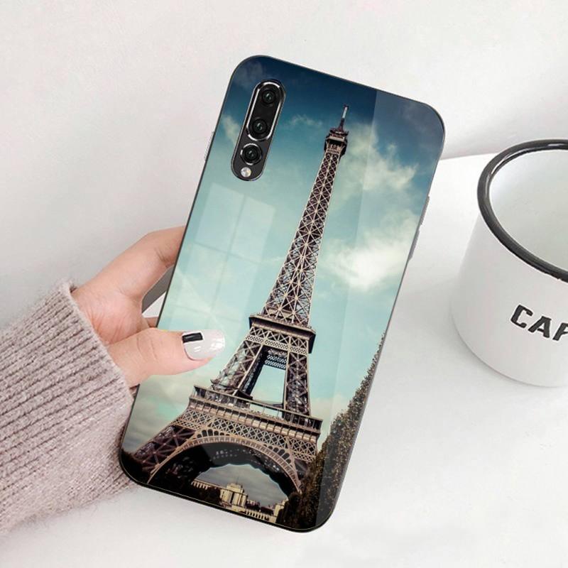 

Чехол для телефона «Эйфелева башня в Париже» для Huawei P50 P40 P30 P20 Pro Mate 40 30 20 Pro Nova 9 8 7 ПК Стеклянный чехол для телефона Huawei P20