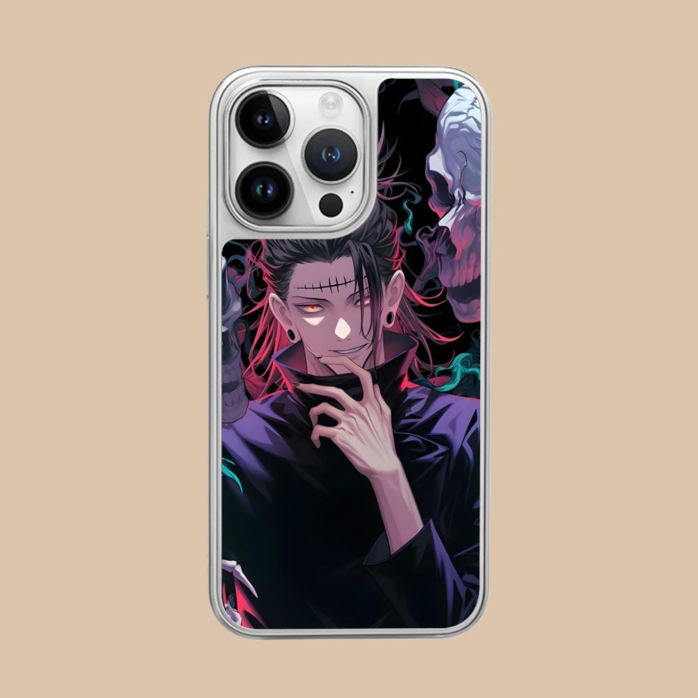 

Jujutsu Kaisen Geto Suguru Phone Case for iPhone 17 16 15 14 13 12 11 Air Pro Max Plus Silver Plating Colorful Cover Pretty iPhone 11