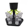 1 Set Spirituosenspender 6 Shots Automatisches Glas Wein Whisky Bier Spender Halter Trinken Zuhause Party Bar Wein Trennvorrichtung Gläser