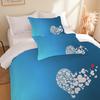 Home Textiles Three-Piece Valentine'S Day Blue Cartoon Digital Printing Quilt Pillowcase Bedding
