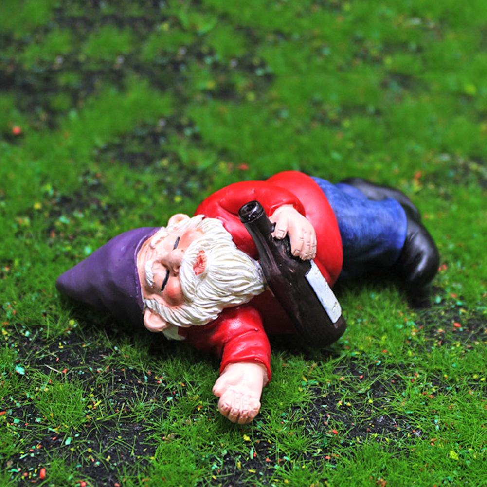 Mini Legrační skřítci Víla Zahradní slavnost Opilí skřítci Trpasličí socha Miniatura Nádvoří Krajina Květináč Ozdoby Figurka