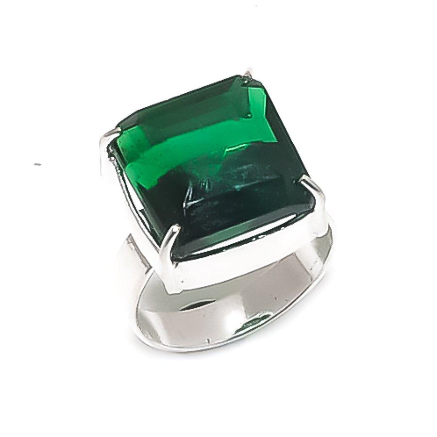 Natural Chrome Diopside Gemstone 925 Sterling Silver Jewelry Ring Size 8 V6O07