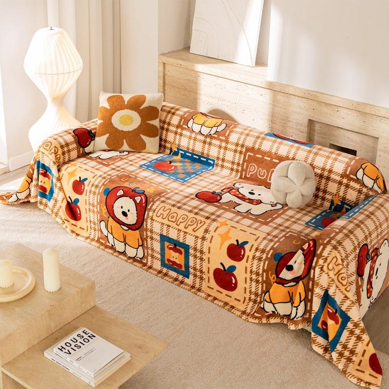 Cute Sofa Cover Cartoon Sofa Cover Cloth Autumn/Winter Sofa Towel Four Seasons Universal Slip Sofa cover