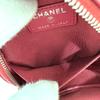 CHANEL CC Mark Round Chain Shoulder Bag Lambskin Leather pink
