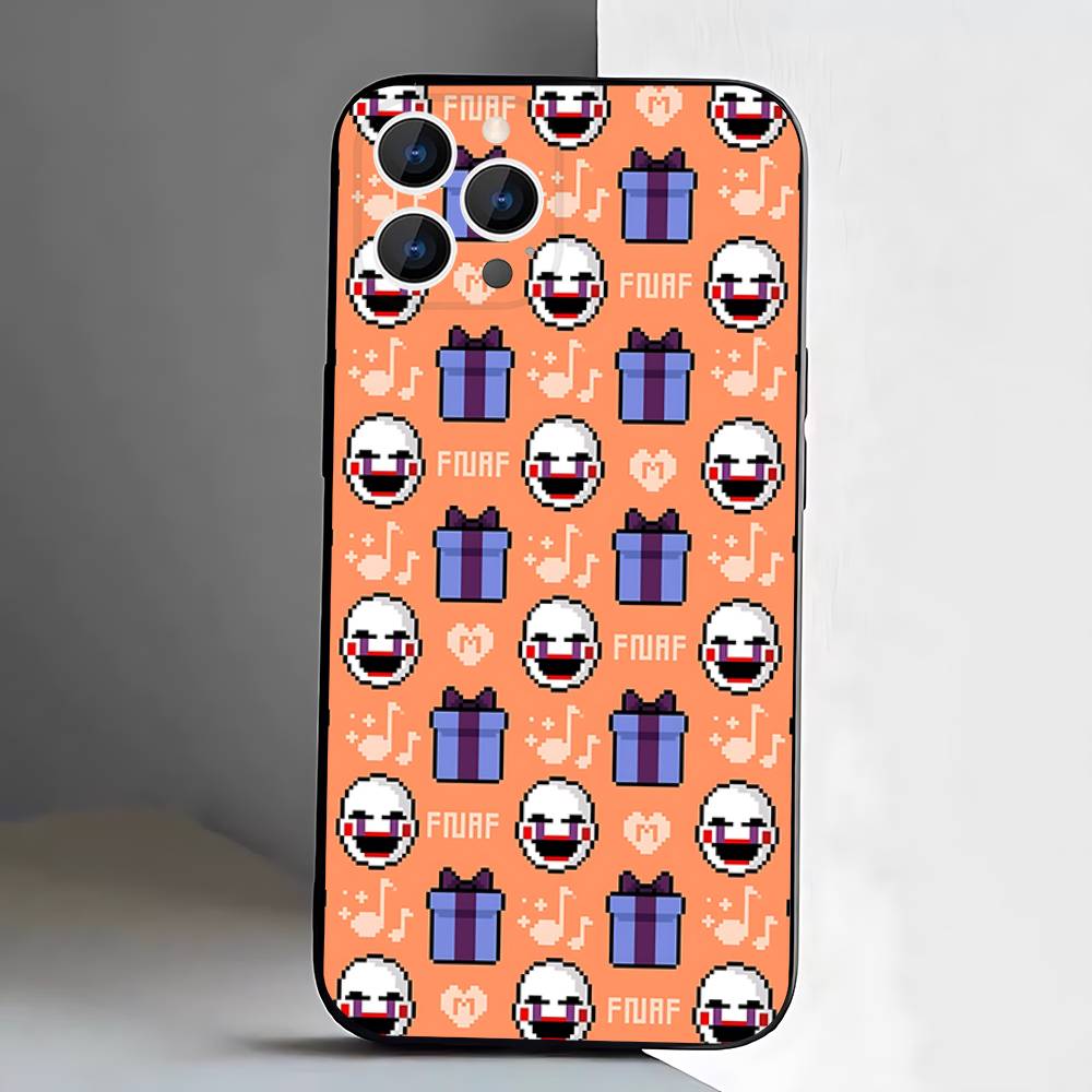 Five-Nights-At-Freddys F-Fnaf Phone Case For iPhone 17,16,15,14,13,12,11,Pro,XS,Max,XR,Plus,E,SE4,Mini Black Soft Cover