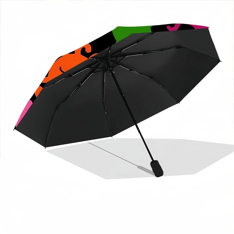 1pc Colorful Creatures Automatic Open/Close Umbrella, Umbrella with Cartoon Design, Portable Compact Umbrella for Men & Women, Good Holiday