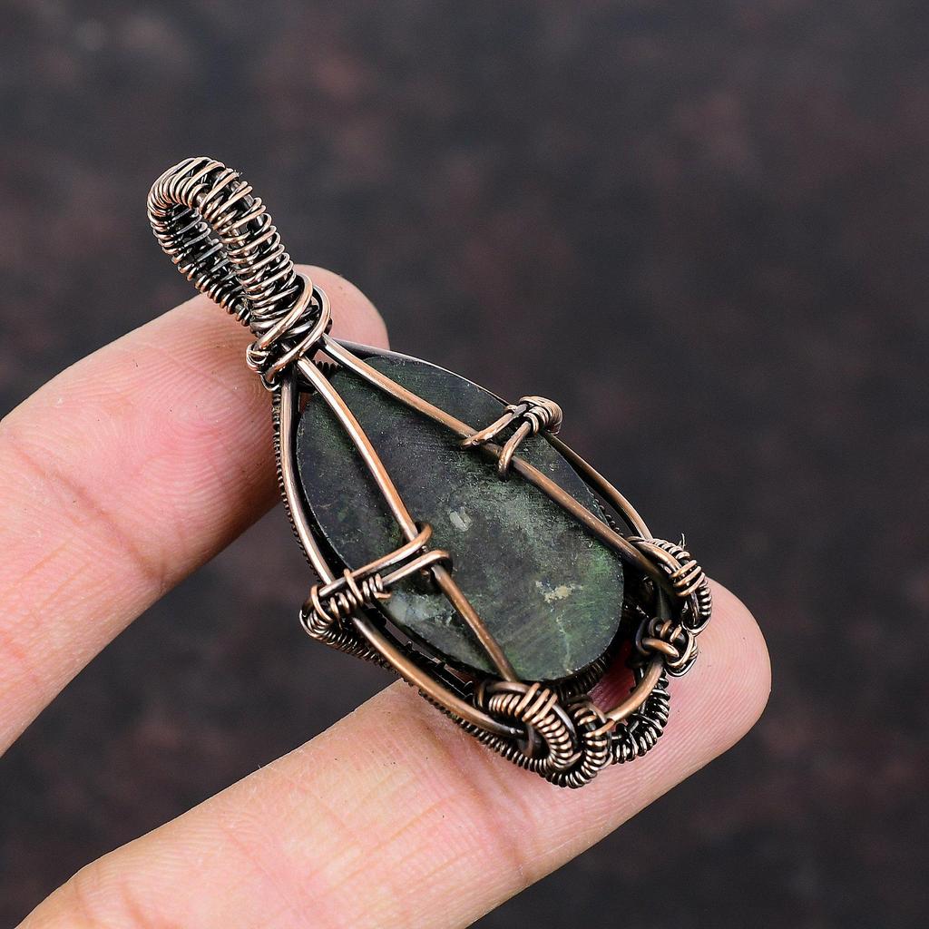 Sugilite Pendant Copper Wire Wrapped Pendant Handmade Gemstone Pendant Sugilite Jewelry Ethnic Pendant Copper Wire Wrap Jewelry Gift For Mom