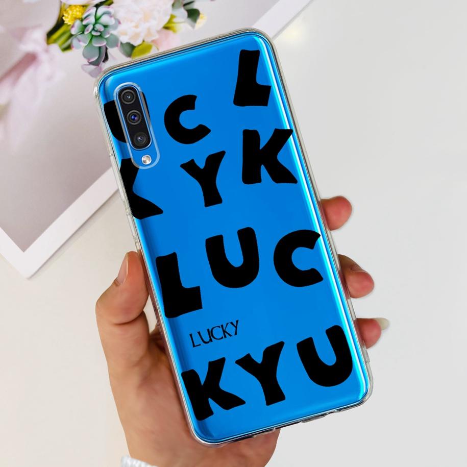 For Cover Samsung Galaxy A50 Phone Case Luxury Marble Flower Transparent Soft Bumper For Samsung A50S A30S A307F A507F A 50 Capa