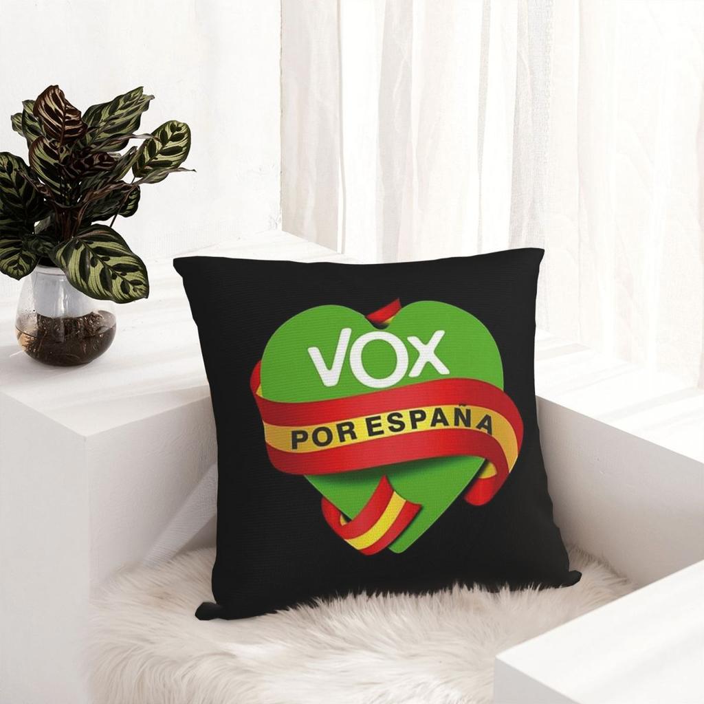 Espana Vox Logo Spain Political Party Spanish  Square Pillowcase Cushion Cover Pillow Case Throw Pillow Cover for Home Sofa