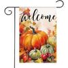 Fall Pumpkin Garden Flags Double-Sided for Outside Welcome Autumn Small Lawn Flag Farmhouse Yard Thanksgiving Outdoor Decoration