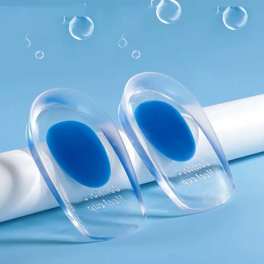 Silicone Heel Cups Gel Insoles for Shoes Men Women Heel Spurs Pain Relief Inserts Foot Cushion Height Increase Template Shoe Pad