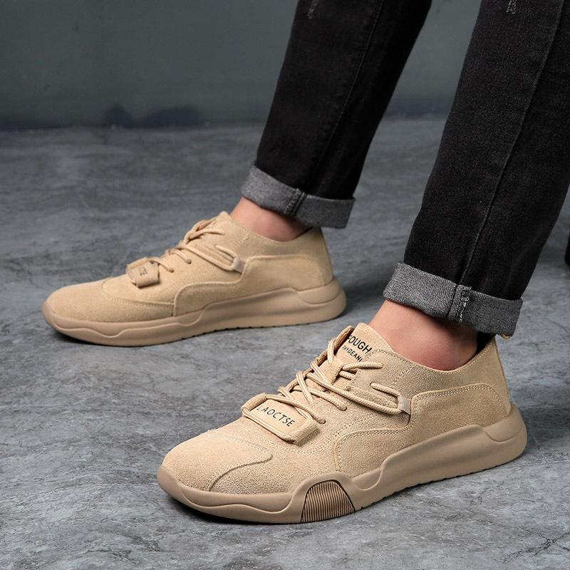 Spring and summer men's shoes leather breathable sports casual shoes soft sole British leather shoes men's outdoor tooling shoes comfortable