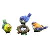4Pcs Mini Bird Figure Model Cartoon Resin Crafts Diy Plant Bonsai Figurines Fairy Garden Dollhouse Miniatures Decor
