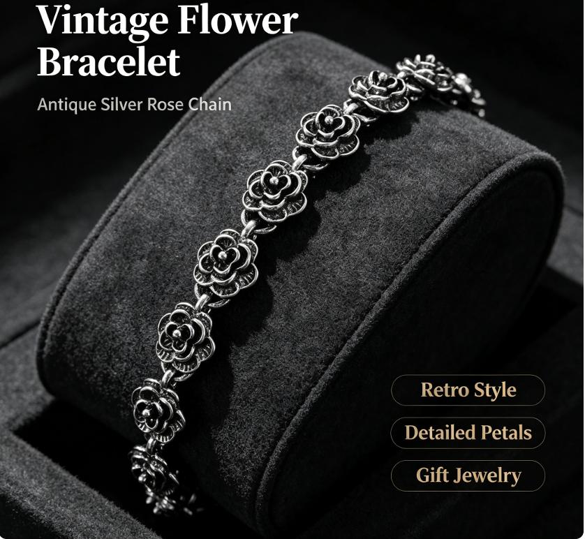 Blumenanhänger Rosenarmband für Damen Koreanischer Stil Süßes Temperament 1 Stück Modeschmuck für Teenager-Mädchen