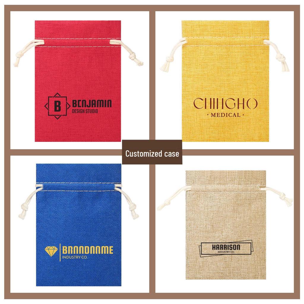 Custom Drawstring Wenwan, Cotton, Linen, or Rice Bag