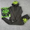 Synaworld-Sweatshirt Sweatpants Two-piece Y2k Letter Printed Oversized Hoodie Sweatpants Set