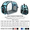 Foldable Transparent Pet Crossbody Bag, Breathable Large Capacity Cat Carrier, Portable Outdoor Travel Backpack for Cats Dogs
