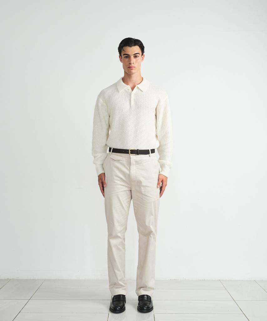 Bibeleude Herringbone Polo Ivory